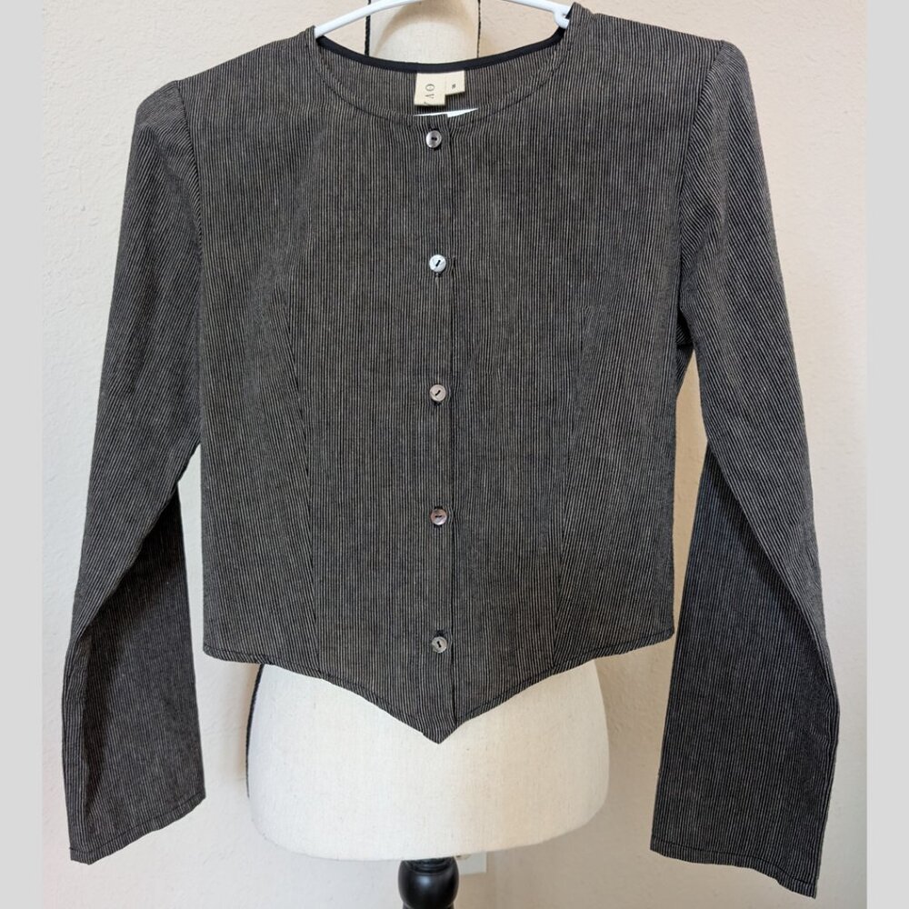 Ovate Maeve blouse in striped cotton, size S